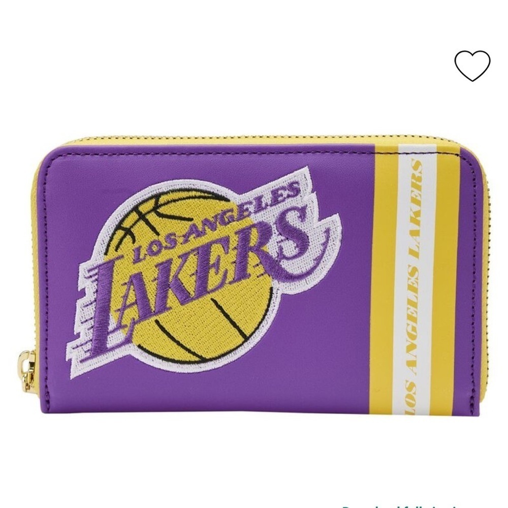 Loungefly NBA Los Angeles Lakers Wallet Purple and Yellow NWT